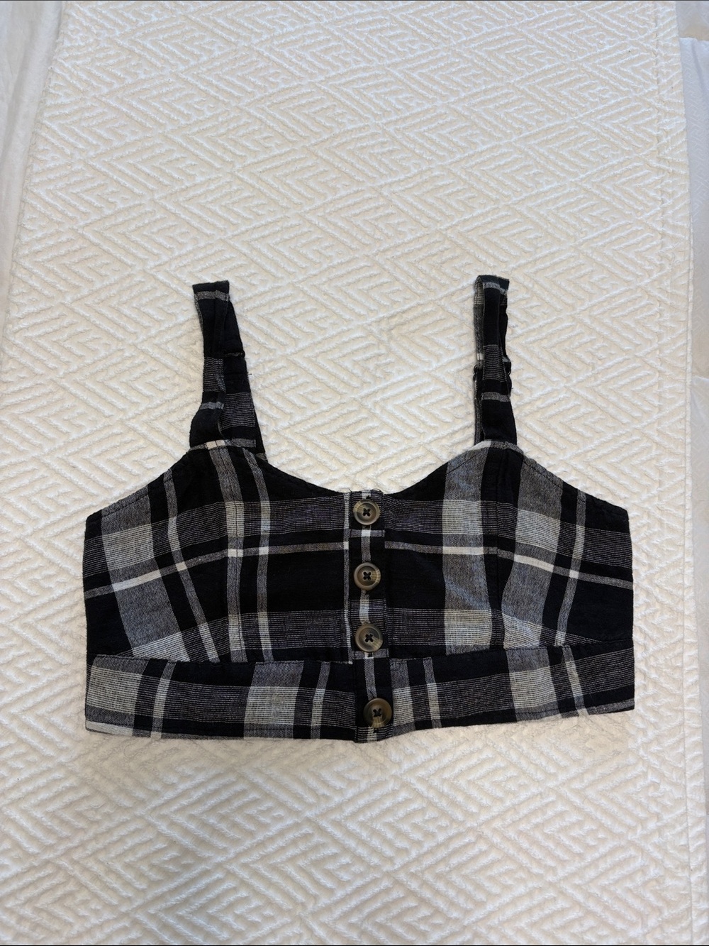 American Eagle Plaid Crop Top Bralette